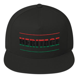 Heritage " RED,BLACK and GREEN" Flat Bill Cap