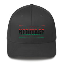 Load image into Gallery viewer, Heritage &quot;RED,BLACK and GREEN&quot; Fitted Baseball Cap