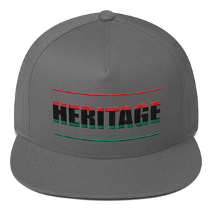 Heritage " RED,BLACK and GREEN" Flat Bill Cap