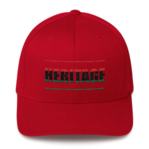 Heritage "RED,BLACK and GREEN" Fitted Baseball Cap