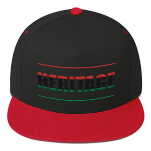 Heritage " RED,BLACK and GREEN" Flat Bill Cap