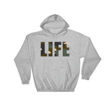 Load image into Gallery viewer, UP &quot;LIFE&quot; Camo Hooded Sweatshirt