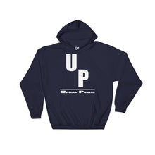 Load image into Gallery viewer, Urban Public “Vertical Logo with Line” Hooded Sweatshirt